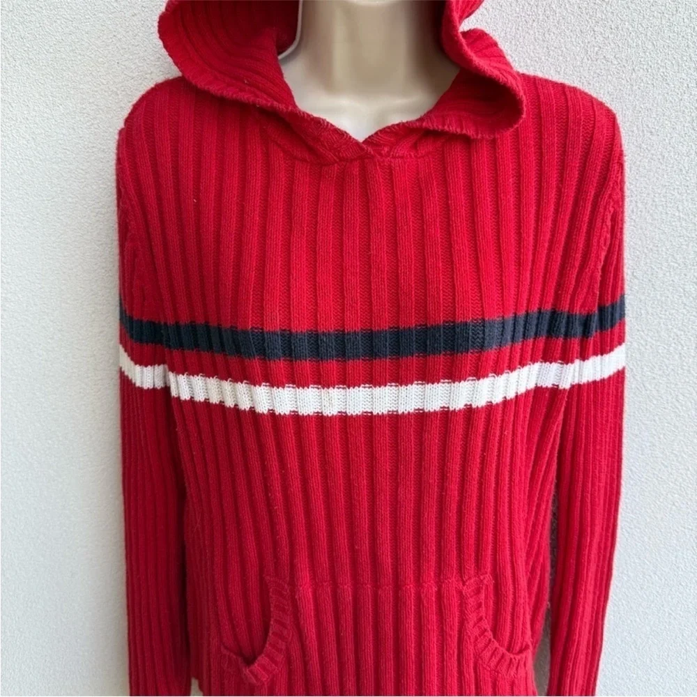 Vintage Ralph Lauren American Flag Sweater Hoodie Large USA